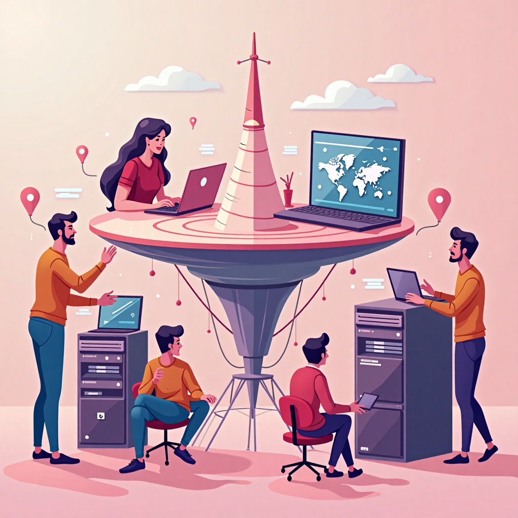 Symbol of community collaboration and open-source development.